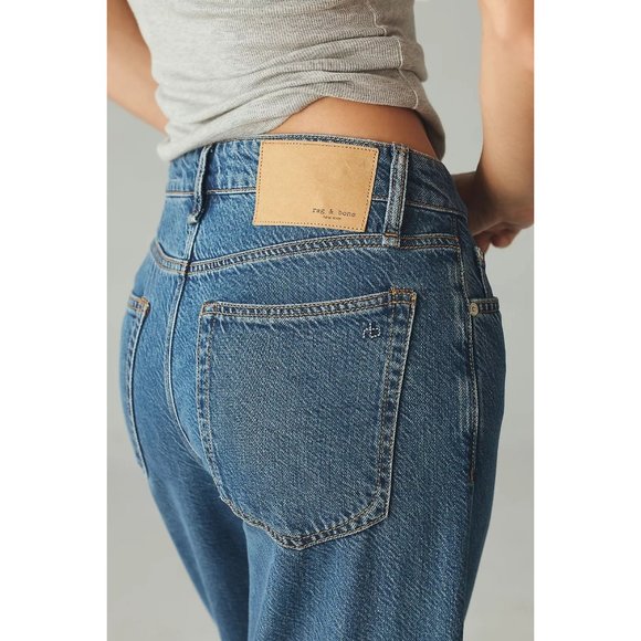 RELISTED RAG & BONE Logan Mid-Rise Featherweight Wide-Leg Jeans in Lily - NWT - Picture 5 of 11